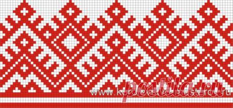 Схема вышивки крестом. Орнаменты русских вышивок. Узоры