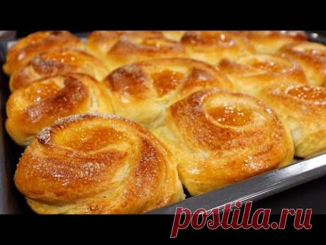 Пуховые БУЛОЧКИ С ДЖЕМОМ Что добавляю в тесто, чтобы они были НЕЖНЫМИ и МЯГКИМИ?