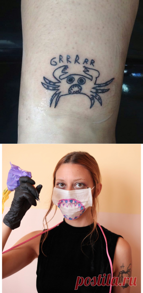 «Тату-отбросы»: девушка из Бразилии не умеет рисовать, но делает по-своему классные татуировки