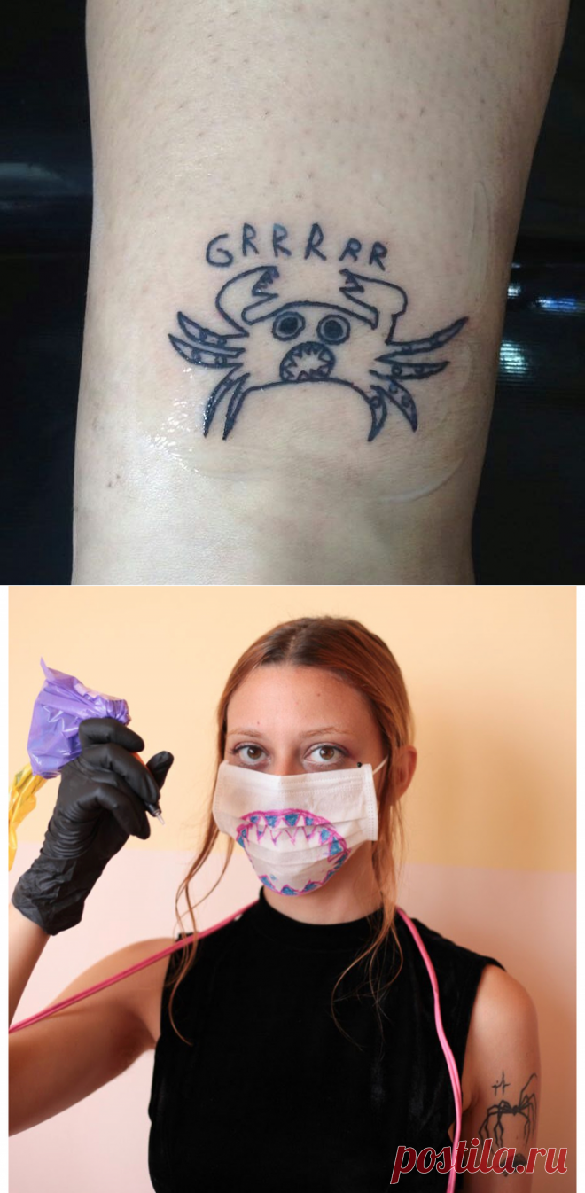 «Тату-отбросы»: девушка из Бразилии не умеет рисовать, но делает по-своему классные татуировки