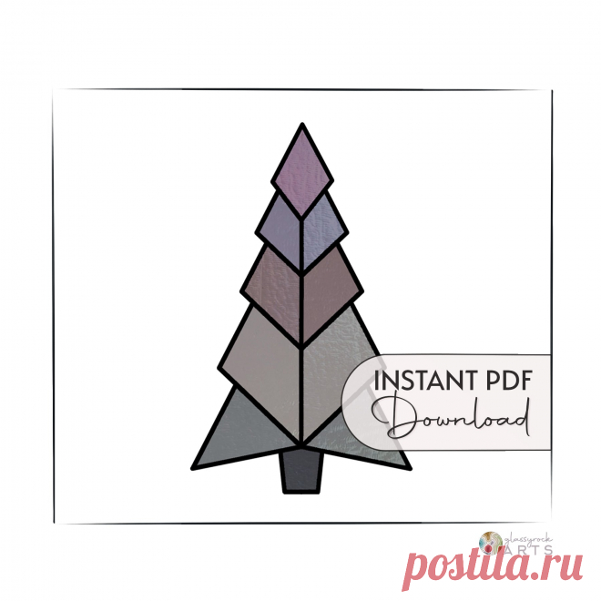 Christmas Tree Stained Glass Pattern – GlassyRock Arts