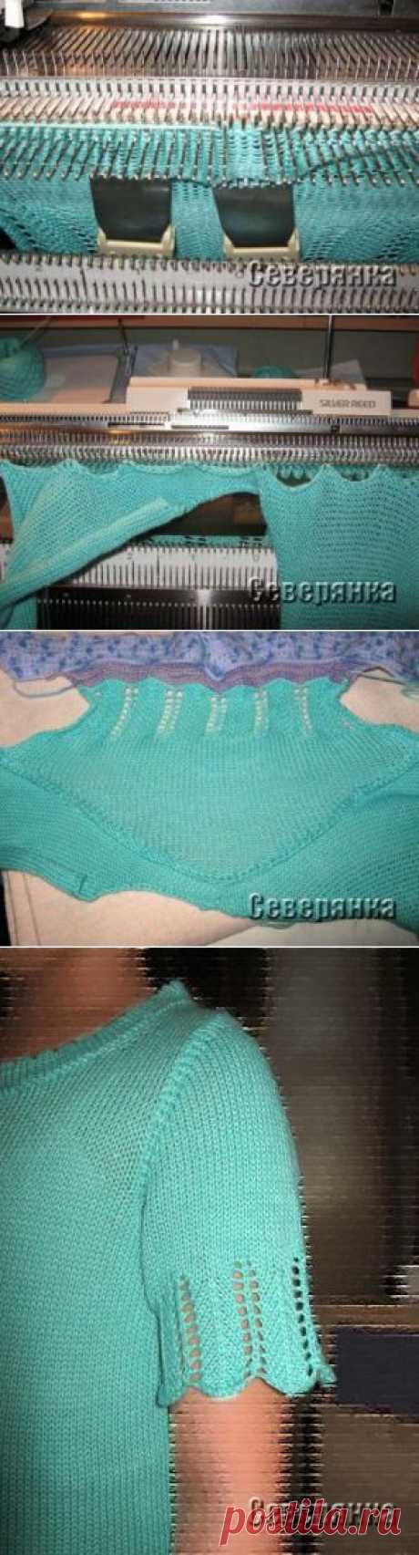 Вязание на машине. Вшиваем рукав на машине. Урок от Северянки