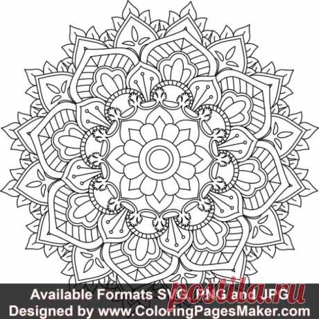 SVG Mandala Art #138 &amp;#8211; ColoringPagesMaker