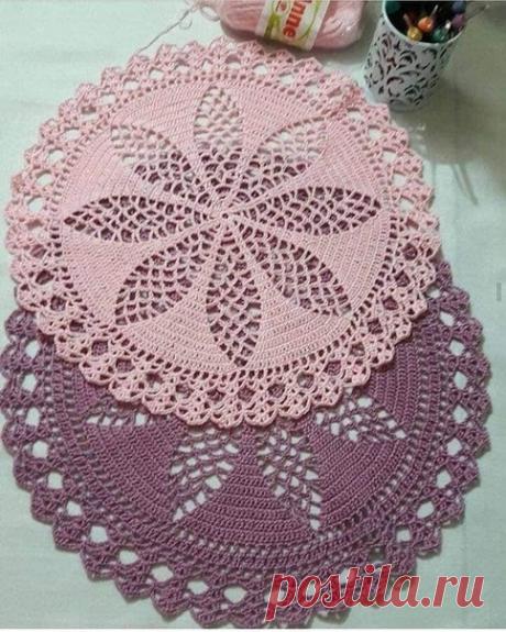 Сервировочные салфетки. Крючок. Идея.