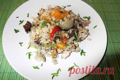 Курица с рисом и овощами в духовке. Как приготовить ленивый рис