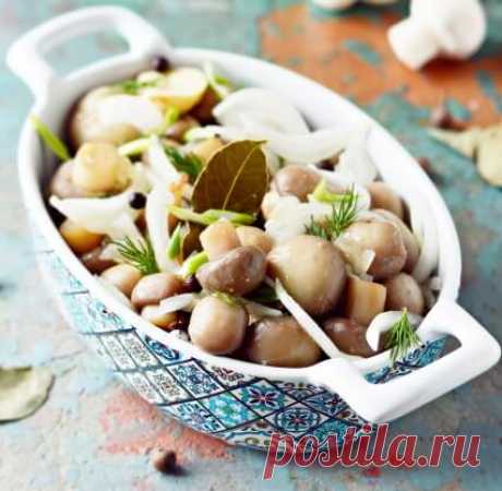 Маринованные грибы (шампиньоны) быстрого приготовления