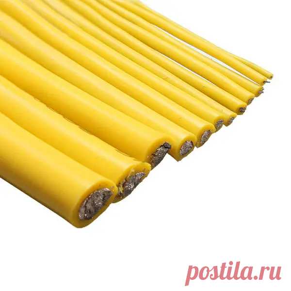 Yellow 1m 8/10/12/14/16/18/20/22/24/26/28/30 awg silicone wire sr wire Sale - Banggood.com