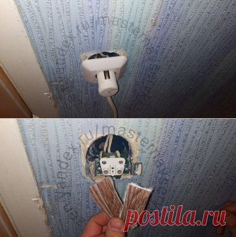 Как легко и просто закрепить розетку выпадающую из стены
