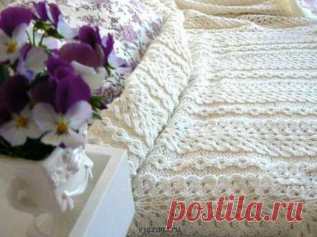 Шикарное покрывало спицами | Вязана.ru