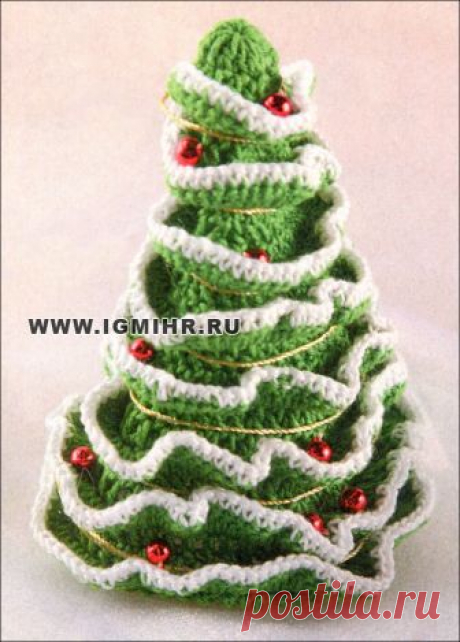 К Новому году! Елочка "под снегом". Крючок