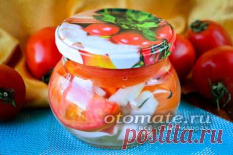 Помидоры половинками с луком и маслом на зиму, рецепт с фото
