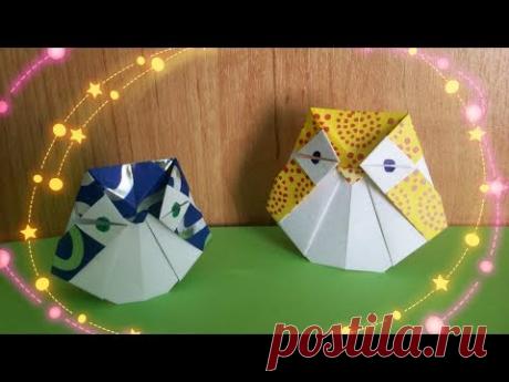 Самая Простая Оригами Сова Из Бумаги Без Клея. Сделает Каждый