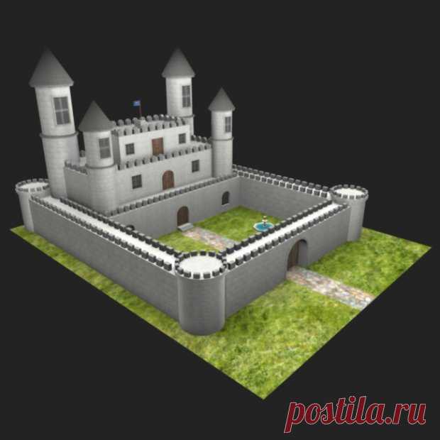 Fantasy Castle Free 3D Model - .obj .mb .fbx - Free3D