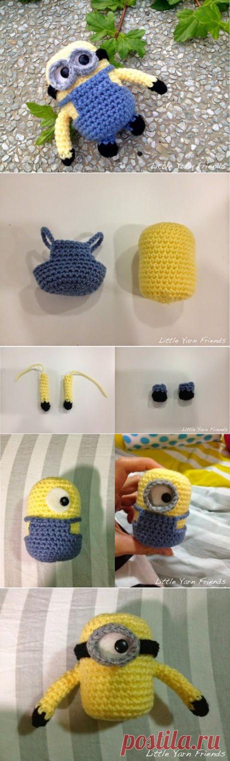 Схема амигуруми - миньона крючком! | Корица