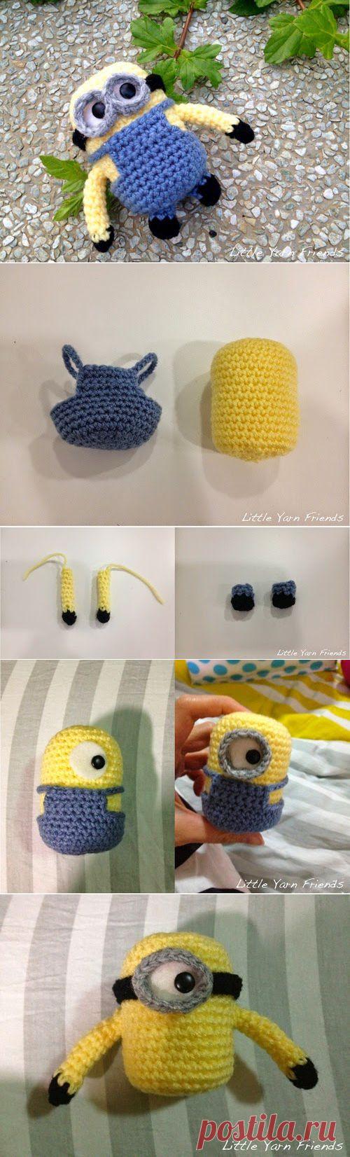 Схема амигуруми - миньона крючком! | Корица