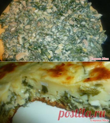 Заливной пирог зелёным луком и яйцом. - Делюсь рецептом! - Страна Мам