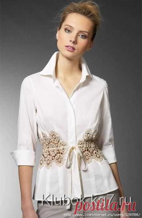 блузка с кружевами
