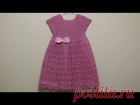 Vestido Rosa Elegante Crochet parte 3 de 3