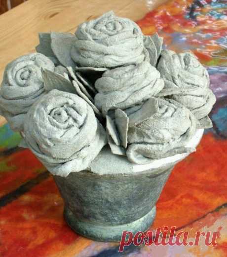 DIY Rosas Cemento (Jardín)