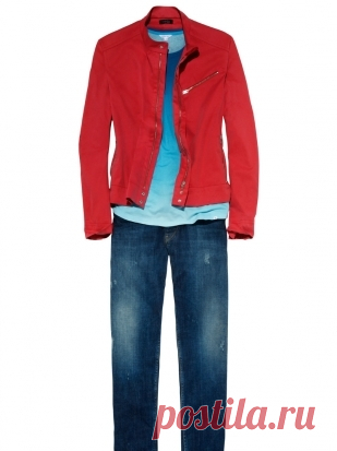 Куртка джинсовая в стиле бомбера -  №94017 № 139 из  2/2016 Burda