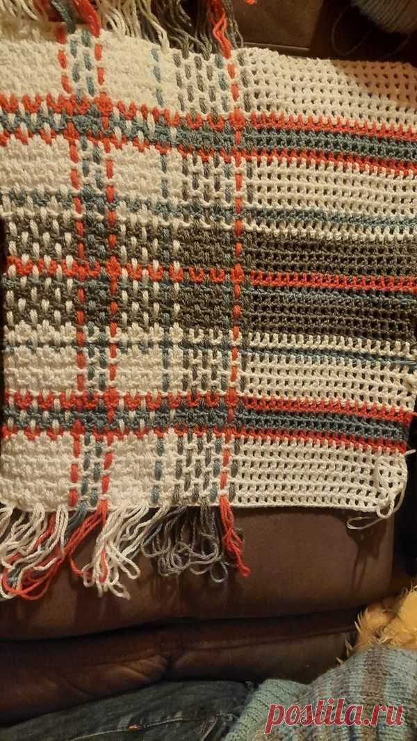Пин содержит это изображение: Patrons crochet gratuits en français | Essai du tartan. C est sympa à faire . | Facebook