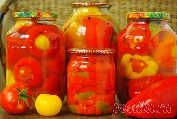 Перец фаршированный овощами на зиму по-болгарски