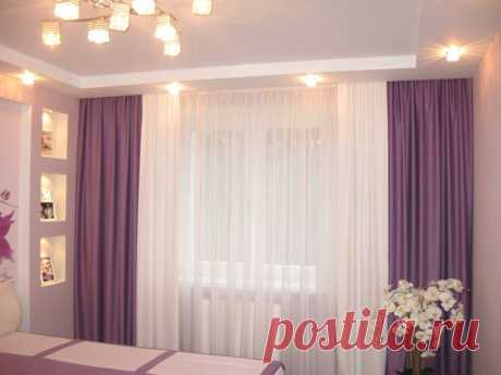 Спальня: фиолетовая строгость с орхидеями