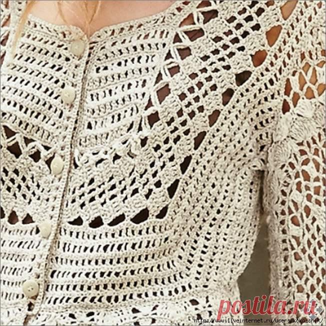 Два ажурных кардигана крючком. Этнический стиль Бохо | Женская одежда крючком. Схемы и описание