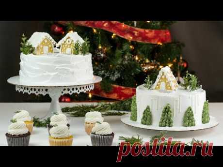 Easy christmas Cake Decorating Tutorial for Beginners | Whipped Cream Cake Tutorials