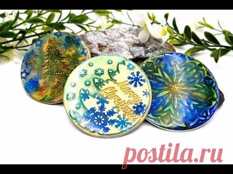 A Christmas Gift Idea - X-Mas Tree Coaster! Polymer Clay Home Decor Project! DIY How-To-Make