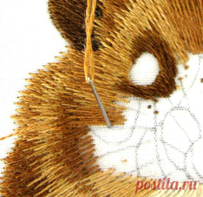 Hamster Работа в картинках Прогресс: Needle Живопись Ручная вышивка, рука вышивки как альтернатива вышивка крестом.