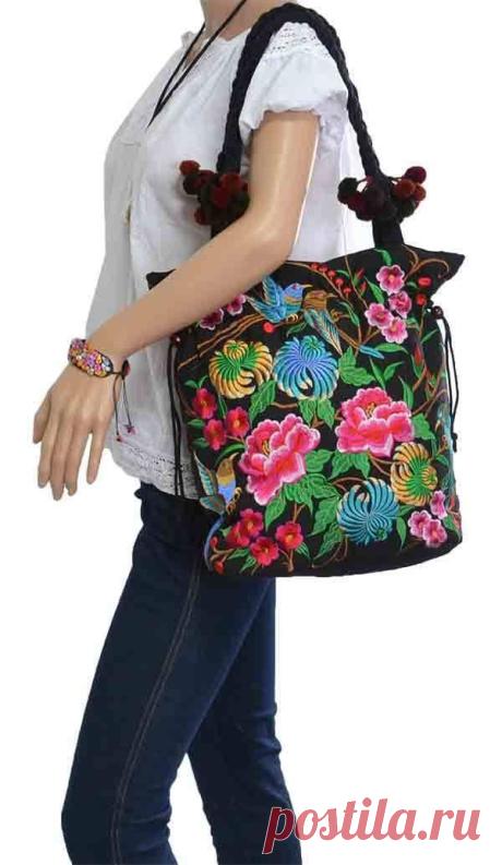 Shoulder Tote Handbag Retro Boho Hill Tribe Bohemia Ethnic Bag Embroidered Hmong | eBay