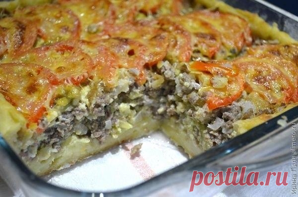 Как приготовить открытый мясной пирог - рецепт, ингредиенты и фотографии