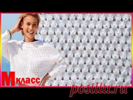 Красивый ажурный узор для женской кофты