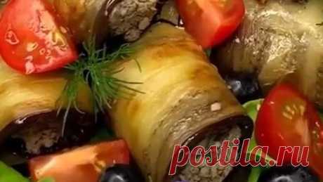 Закуска из баклажанов с начинкой!