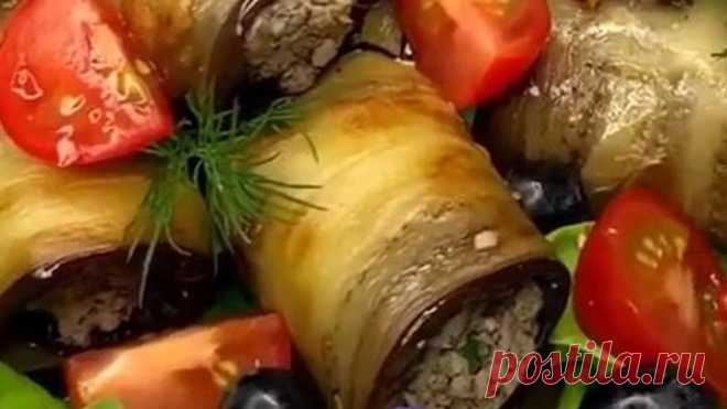 Закуска из баклажанов с начинкой!