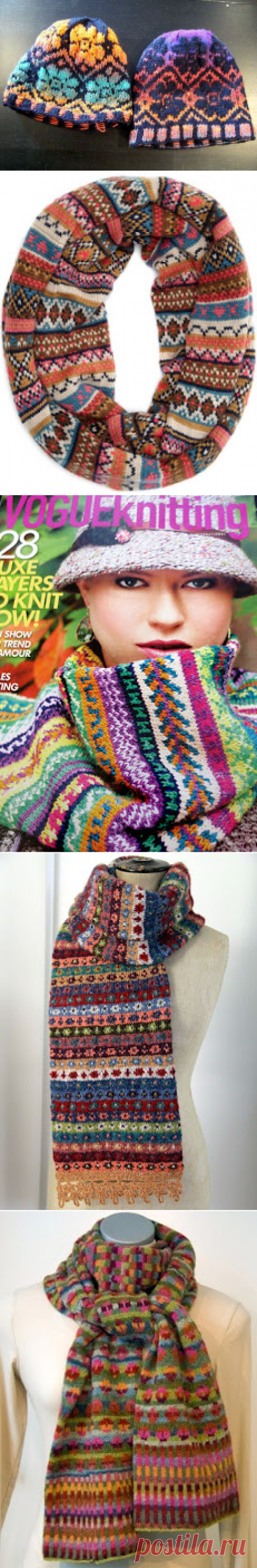 "Вязание в стиле Fair isle: снуды, шарфы, шапки..." (подборка + схемы) - Рукоделие своими руками - "Магия Творчества"-информационный портал.