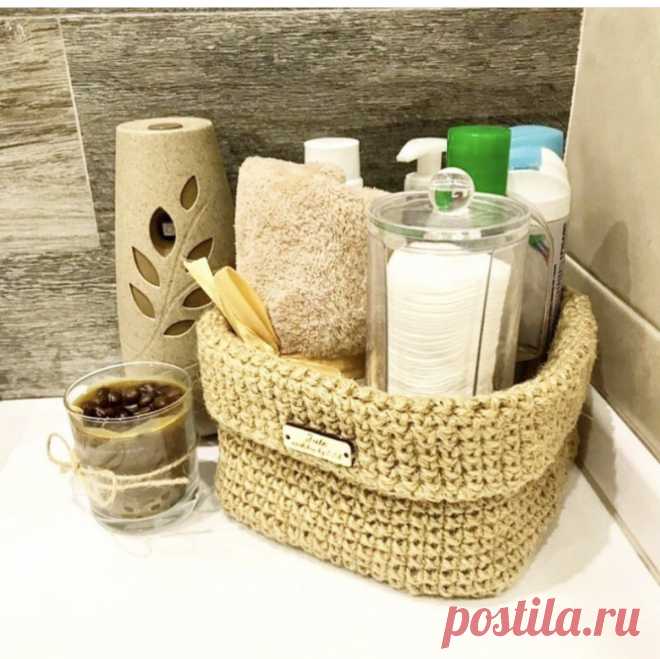 Купить джутовая корзина ручной работы у мастера без наценок | DIY Рукоделие - Декор для дома