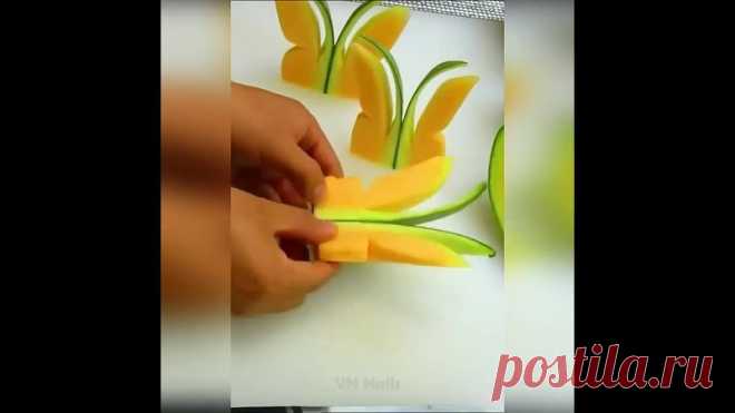 Замечательные трюки с фруктами и овощами! Невероятно красиво!
