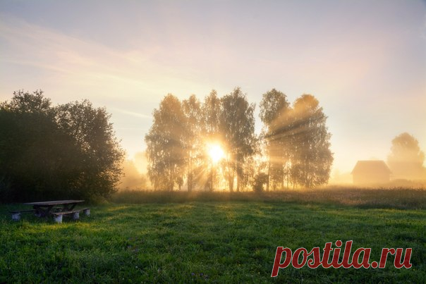 Туманное утро в селе Пантыл Белохолуницкого района, Кировская область. Автор фото – Михаил Устюжанин: