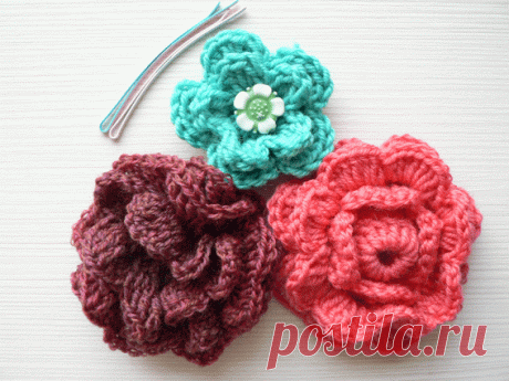 Вязание цветов крючком: мастер-класс | Блоги Мам