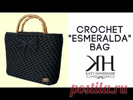 Tutorial borsa uncinetto "Esmeralda" | Punto spiga | How to make a crochet bag || Katy Handmade