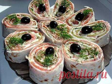 Закуска-рулетики из лаваша 13 вариантов » Рецептико