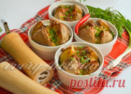 Печеный картофель с сыром: рецепт