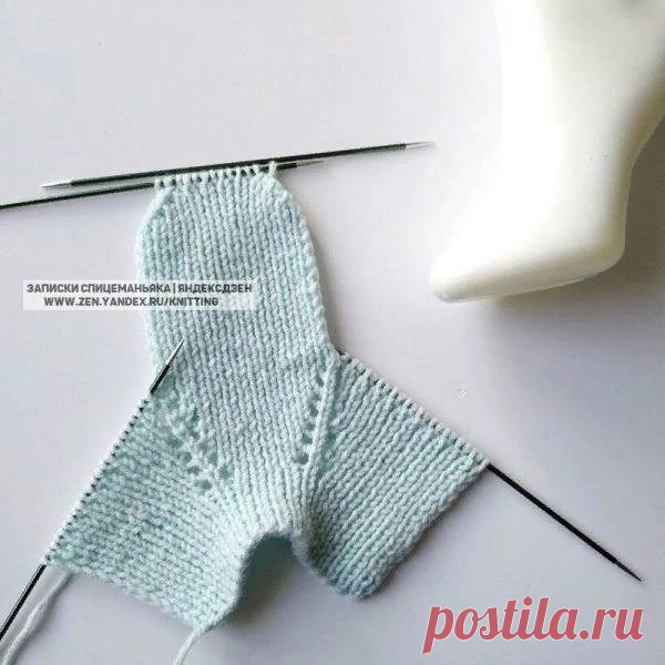 Носки «Резинка» 2 спицами без шва в подошве
