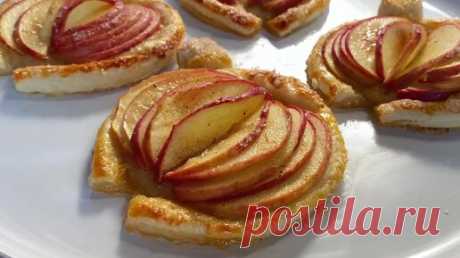 Красивые открытые яблочные слойки к чаю | Yumchief | Дзен