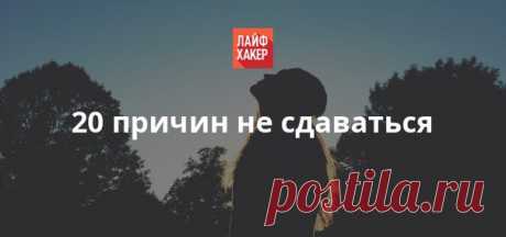 В этой статье мы собрали 20 причин и вдохновляющих примеров, которые не позволят вам сдаться даже в самые сложные моменты.