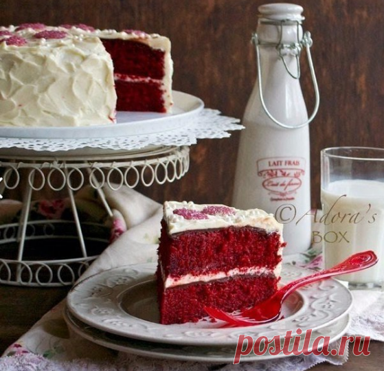 Торт "Красный бархат" (без красителей) всего за 60 минут!