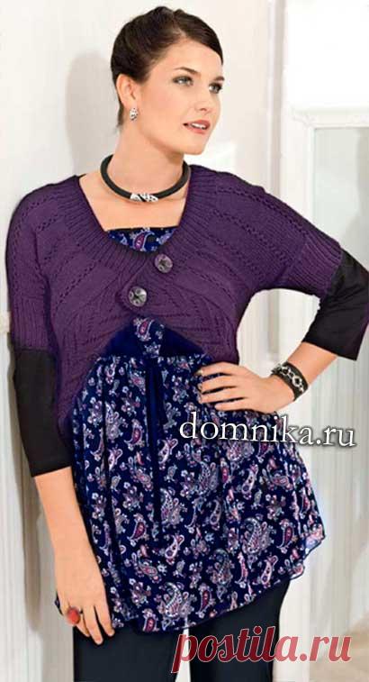 Короткий вязаный жакет спицами для женщин - 6 моделей со схемами бесплатно