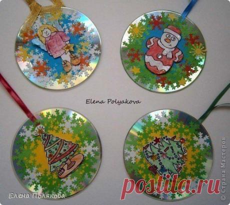 Новогодние поделки из СD-дисков — Поделки с детьми